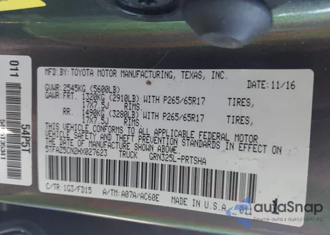 2017 Toyota Tacoma Trd Sport from USA, damaged, VIN 5TFAZ5CN2HX027623